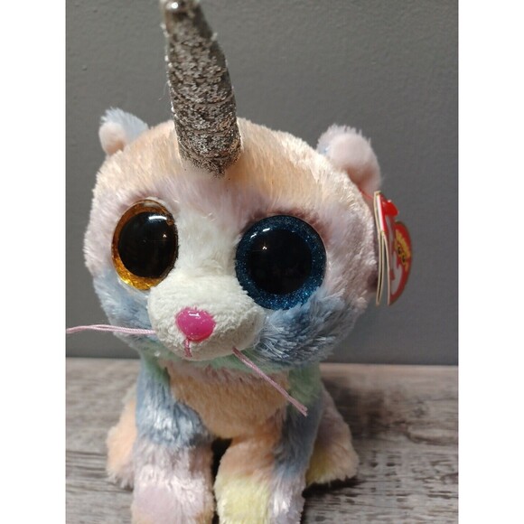 Ty Beanie Boos Unicorn 6In Heather Uni-Kitty, Puurfect Plush! - Picture 1 of 9